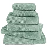 Pure Label 6-TLG. Handtücher Set mit Aufhängeschlaufen aus 100% Baumwolle, saugstark und weich -...