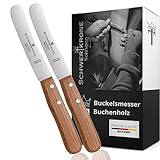 Schwertkrone Buckelsmesser Brotzeitmesser Frühstücksmesser aus Solingen Made in Germany Buche (2...