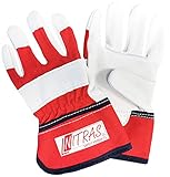 Nitras 3 Paar 1408 Garten-Handschuhe für Kinder - Schutz- & Bastel-Handschuhe aus Leder - EN 388 -...