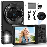 HERBYD 4K 64MP Digitalkamera mit Dual-Kameras Vorne und Hinten, Autofokus Kamera Fotokamera Kompakte...