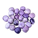 TEESONG Natürlicher Kristall, rauer Stein, natürlicher Kristall, Rollstein, Violett, Glimmer,...