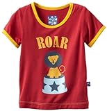 Kicky Pants Baby-Jungen T-Shirt mit Aufdruck, Purpurroter Löwe, 4 Jahre