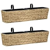 Mokuyary Blumenkasten 2 Stück Wasserhyazinthe, Pflanzbeet Pflanzkübel für Gemüse, Kräuter,...