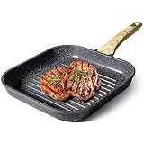GiPP Grillpfanne 28 x 28 cm, Steakpfanne, Grillpfanne Induktion Aluguss mit...