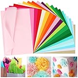 Ailvor Seidenpapier, 200 Blatt Tissue Paper Rosa, Bunt Bastelpapier zum Kreieren von Pompoms,...