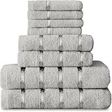 GC GAVENO CAVAILIA Towels Linen Handtuch-Ballen, Baumwolle, Silber, 8Pc Bale Set