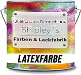 Shipley's Farben & Lackfabrik Latexfarbe Dispersionsfarbe strapazierfähige abwaschbare Wandfarbe in...