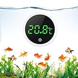 ORIA Aquarium Thermometer, LED Anzeige Digital Temperaturmessgerät Aquarium (℃), Kleben-On Mini...