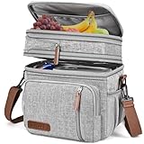 MIYCOO Kühltasche Lunchtasche für Männer und Frauen - Doppeldecker Lunchtasche, Mittagessen...