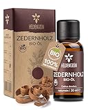 Heldengrün© BIO Zedernholzöl [100% NATURREIN] - Zedernöl Bio aus nachhaltigem Himalaya Zeder -...