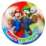 Tortenaufleger Geburtstag Super Mario Bros Fan Motiv Essbare Tortendeko Tortenbild Kuchendekoration...