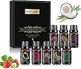 MAYJAM Duft ätherischer Öle Set Fruchtiger 8 x 10ML, Früchte Duftöle für Diffuser...