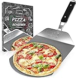 Pizzaschieber Edelstahl für den Grill & Ofen, Pizzaschaufel mit praktischen Einklapp-Griff zum...