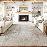 HUGEAR Waschbare Teppiche Gegend Teppich 240 X 300cm Beige Grau Modern Abstrakt Wohnzimmer...