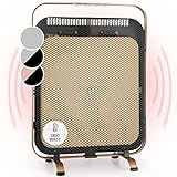 Klarstein HeatPal Marble Blackline Infrarot-Heizung mit Thermostat - mobiles Heizgerät,...