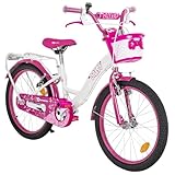 Actionbikes Kinderfahrrad Daisy 20 Zoll | Kinder Fahrrad für Mädchen - Ab 6-9 Jahren - V-Brake...