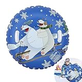 Aufblasbarer Schlitten Schnee Winter Schwerlast Snow Tube Schneeschlitten mit Griffen für Kinder...