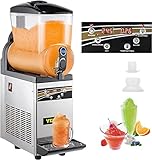 VEVOR Kommerzielle Slusheis Maschine, 1 x 15 L Slush Eismaschine 500W 220V Slusheis Eismaschine,...