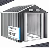 GARDEBRUK® XXXL Metall Gerätehaus 8m² mit Fundament 315x260x180cm Schiebetür Anthrazit...