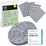 Filzgleiter selbstklebend Grau 151 Stück (4 mm) I Filzgleiter für Stühle I Möbelgleiter Filz...