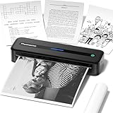 Phomemo M832 Thermodrucker A4, Mobiler Drucker Kompatibel mit Android und iOS, Monochromer...