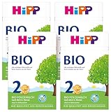 HiPP 2 Bio Folgemilch (4 x 600g), nach dem 6. Monat, mit Omega-3 (DHA, ALA), Calcium und milder...