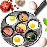 Retoo Pancake Pfanne, Spiegeleipfanne für 7 Eier, Mulden, 30 * 4cm, Mehrzweck Palatschinken,...