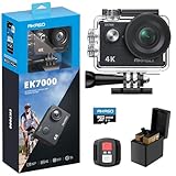 AKASO EK7000 Action Cam 4K WiFi Wasserdicht 30 m mit Karte 128 GB, Unterwasserkamera WiFi 20 MP,...