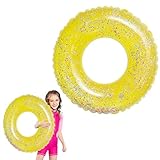 LUMOOM Schwimmring Aufblasbarer, Schwimmreifen mit Glitzer, Sommer Schwimming Ring für Pool...