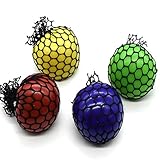 Hiraith Anti-Stress-Ball, 4 Stück, Squeeze Toy, Stressabbau, Mesh Spielzeug gegen Stress, für...