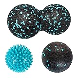 Kouclaa Balls Set-Spiky ball-Peanut Massage-Lacrosse Ball.Ideal for Self Myofascial Trigger Point...