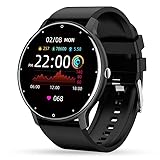 AngLink gesundpurWatch VitalPulseWatch,1.28 HD Runde Smartwatch mit Touchscreen & Fitnessfunktionen...
