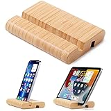 Tablet Ständer Bambus, Handy Halterung Holz Tablet Halterung Tisch, Tablet Halter Holz Tablet Stand...