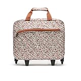 MISAKO Cros Rollkoffer mit Aufdruck - Tragbarer Laptop-Trolley mit Rollen - Reisekoffer mit Laptop-...