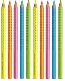 Faber-Castell 114863 - Textmarker Jumbo Grip Neon Textliner (2x5 Set, 1er Pack)