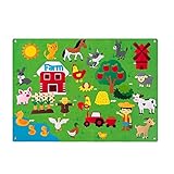 BEAHING Kinder Hatten das Gefühl, das Board -Vorschule zu sehen, wie Farm Story Board Spielzeug...