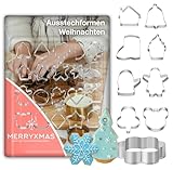 20x Ausstecher Weihnachten & Advent Motive Set - Keksausstecher zum Backen - Steckform &...