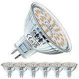 EACLL GU5.3 LED Warmweiß 6W Ersetzt 50W Halogen MR16 Glühbirne, 6er-Pack, 550 Lumen 2700K...