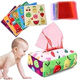 Baby Spielzeug 6 Monate - Tissue Box Montessori - Sensorik, Hohem Kontrast Babyspielzeug Für 0-12...