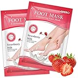 Colexy Fußmaske 2 Paar Fußpeeling-Maske, Hornhaut Socken Fuss Peeling Maske, Exfoliating Fussmaske...