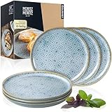 Moritz & Moritz TERRA Dessertteller 6-tlg Set - Ø 20,5 cm - in strahlendem Azurblau aus...