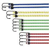 12x Allzweck Expander & Gepäckspanner Set in versch. Längen für Camping & Auto & Fahrrad -...