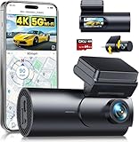 GKU 4K Dashcam Auto Vorne Hinten, 5GHz WiFi GPS, Dual Dash Cam, 1.5” IPS Mini Auto Kamera mit 64GB...