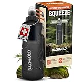 Bachgold® Squeeze Wasserfilter Outdoor – ultraleichter Wasserfilter (Grau) mit 500 L Kapazität...