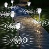 ZEWETO Solarlampen für Außen Garten, 4 Stuck LED Solarleuchten Garten IP65 Winterfest Solar...