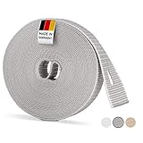 BAUHELD® 6m Rolladengurt 23mm Grau [Made in Germany] - Für Rolläden an Türen und Fenster [Hohe...