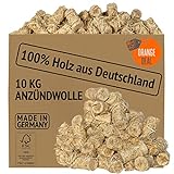 ORANGE DEAL Anzünder Holzwolle Öko 10kg (ca. 760 Stück) Anzündwolle Feueranzünder...