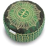 Yoga Laden Meditationskissen Rund - Classic Chakra Style - 15cm Hoch - Yoga Sitzkissen mit...