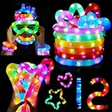 SUPRBIRD 12 Stück Mitgebsel Kindergeburtstag,LED Pop Tubes Fidget Toys,Knicklichter Party Set,Party...