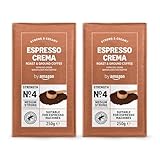 by Amazon Espresso Crema gemahlener Kaffee 500 g (2 x 250 g) - Mittlere Röstung Rainforest...